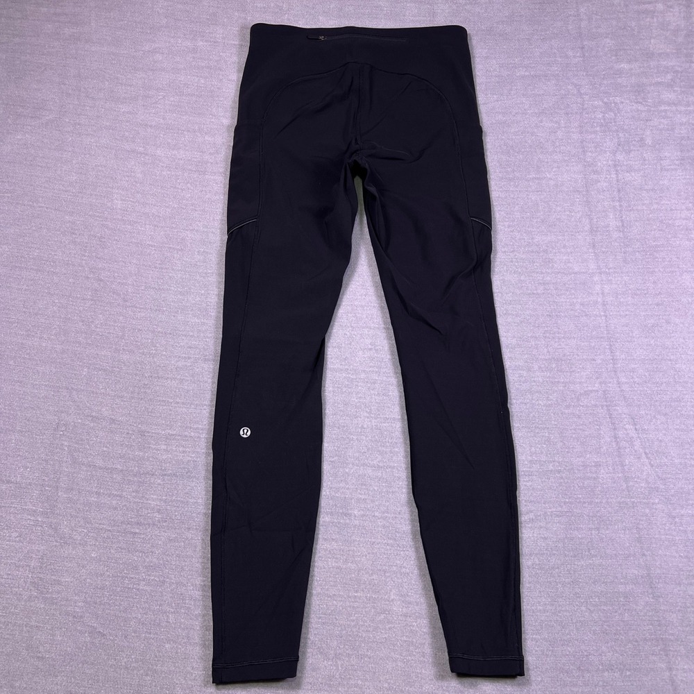 Lululemon Speed Up Tight Pockets Low Rise Leggings Women 6 Black Nylon
